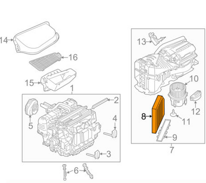 new audi a4 b8 cabin air filter 8k0819439 original