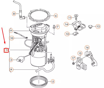 NEW AUDI Q5 8R FUEL PUMP ASSEMBLY 8R0919051N001 ORIGINAL
