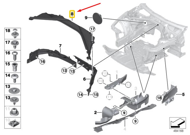 NEW BMW 1 F20 TOP PARTITION EQUIPMENT 51757331243 7331243 ORIGINAL