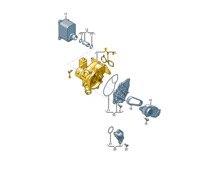 NEW AUDI A1 SPORTBACK GBA ENGINE COOLING THERMOSTAT 06L121111P ORIGINAL