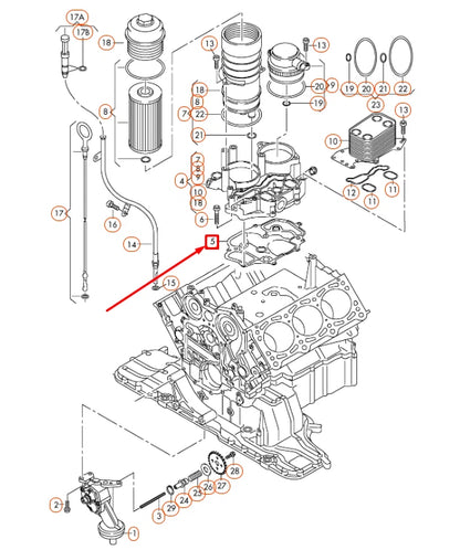 NEW AUDI A4 8K B8 ENGINE OIL FILTER SEAL 059115441K