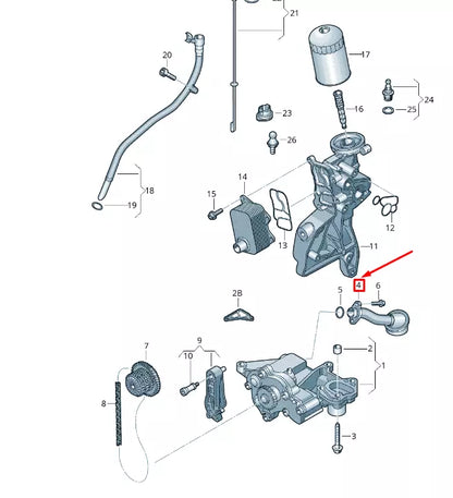 NEW VW TRANSPORTER VI T6 OIL SUCTION LINE 06J115251AD