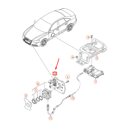 NEW AUDI A6 C7 NIGHT-VISION CAMERA BRACKET 4G0980561B ORIGINAL