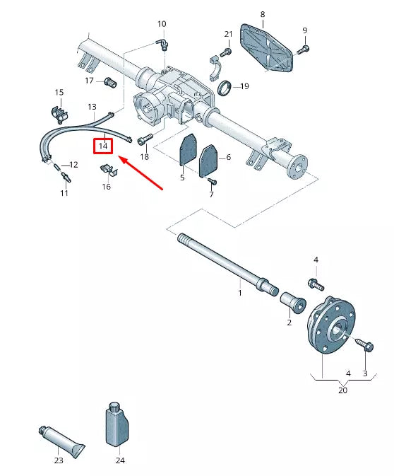 NEW VW CADDY IV SA MK6 REAR AXLE SHAFT VENT HOSE 2K0525095C