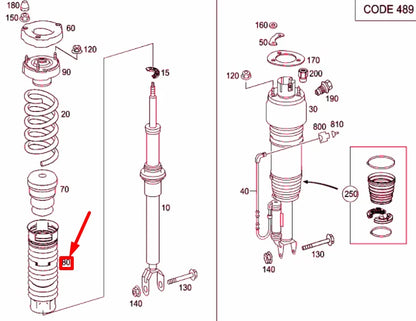 NEW MERCEDES-BENZ E W211 FRONT SPRING BOOT A2113230092 ORIGINAL