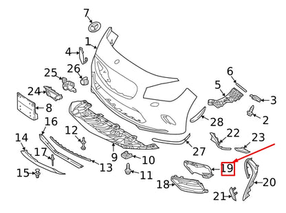 NEW MERCEDES-BENZ CLA C117 AMG FRONT RIGHT AIR DUCT SEGMENT A1178859200 ORIGINAL