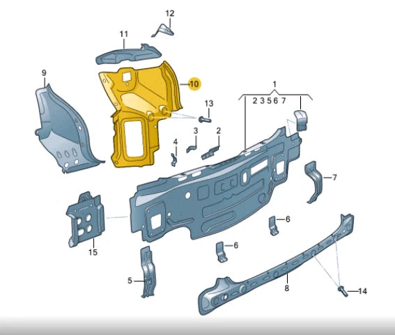 NEW VOLKSWAGEN POLO AW REAR LEFT TAILLIGHT MOUNT BRACKET 2G6813327C