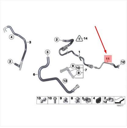 NEW BMW X3 E83 FUEL FEED LINE 13533422000 3422000 ORIGINAL