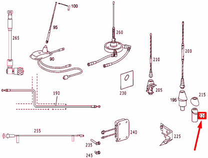 NEW MERCEDES-BENZ E W210 ANTENNA GASKET A2018270598647C45 ORIGINAL