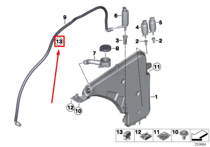 NEW BMW 4 GRAN COUPE F36 CABLE CLIP 61138350836 8350836 ORIGINAL