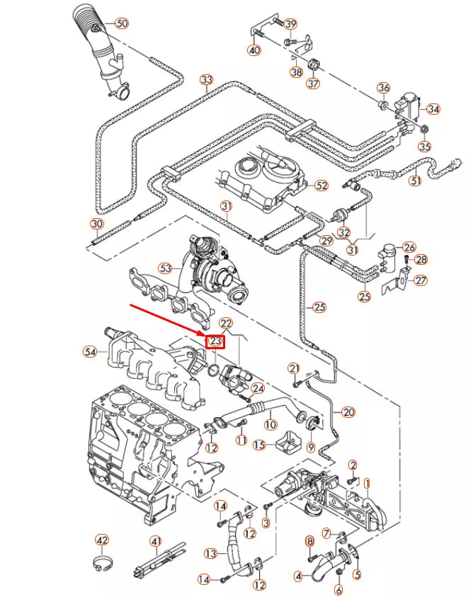 NEW AUDI A1 MK1 THROTTLE BODY SEAL 03L131547F ORIGINAL