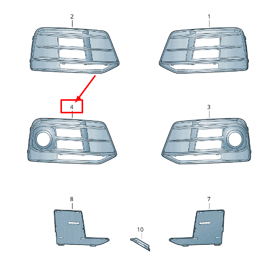 new audi q5 fy front right air guide grille 80a807680b 4w3 80a807680b4w3
