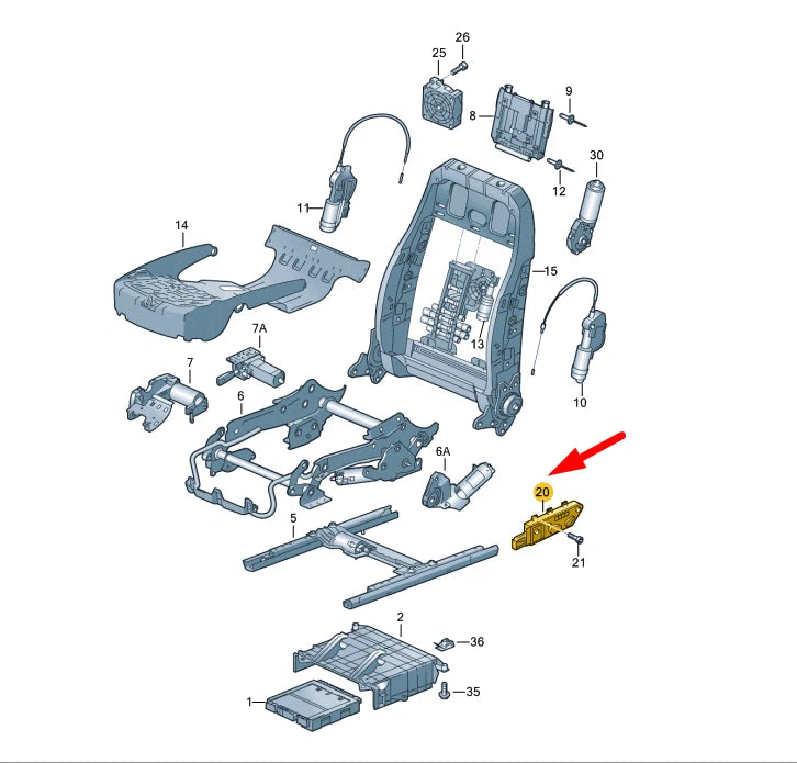 NEW AUDI A8 4H D4 FRONT RIGHT SEAT SWITCH MODULE RHD 4H1959820ODE ORIGINAL