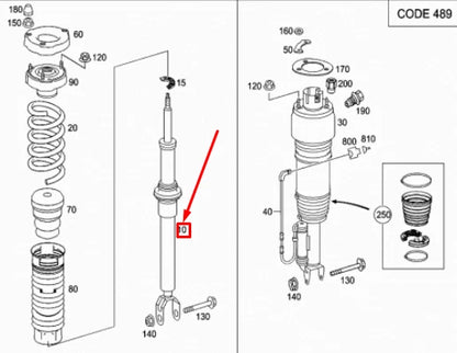 NEW MERCEDES-BENZ E W211 FRONT LEFT SHOCK ABSORBER A2113236500 ORIGINAL