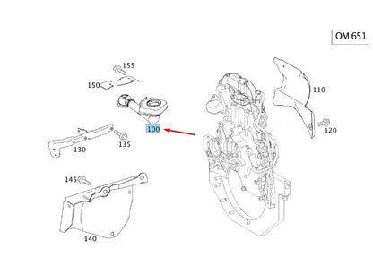 NEW MERCEDES-BENZ VITO W639 OIL FILLER NECK PIPE A6510100069 ORIGINAL