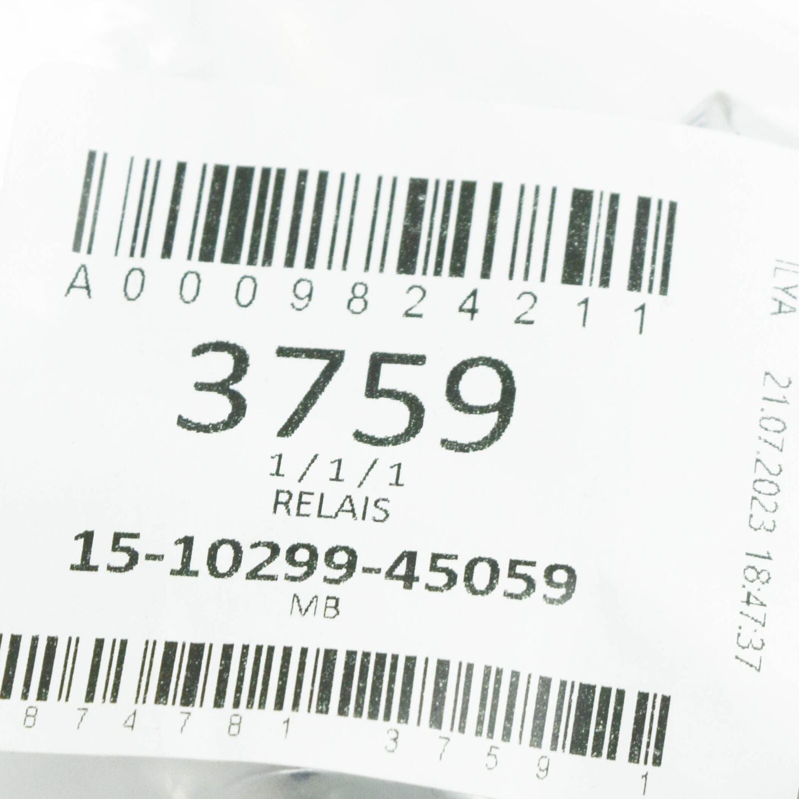 NEW MERCEDES-BENZ GLE W167 SLOT I RELAY A0009824211 ORIGINAL