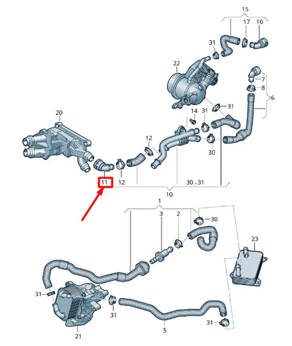 NEW VW ARTEON 3H7 COOLING SYSTEM QUICK ACTING COUPLING 5Q0122291ES
