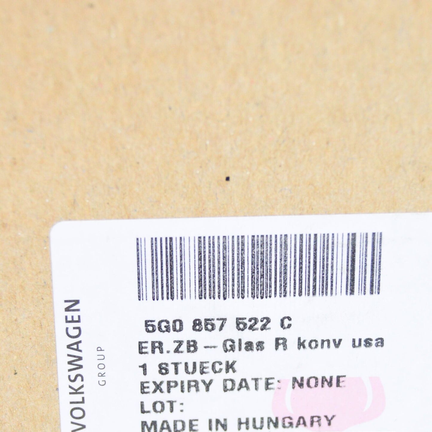 NEW VW GOLF VII 5G MK7 FRONT RIGHT DOOR MIRROR GLASS 5G0857522C ORIGINAL