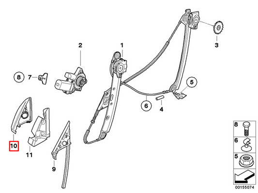 new bmw 1 e81 door tweeter cover trim left side 51337270889 2012 original