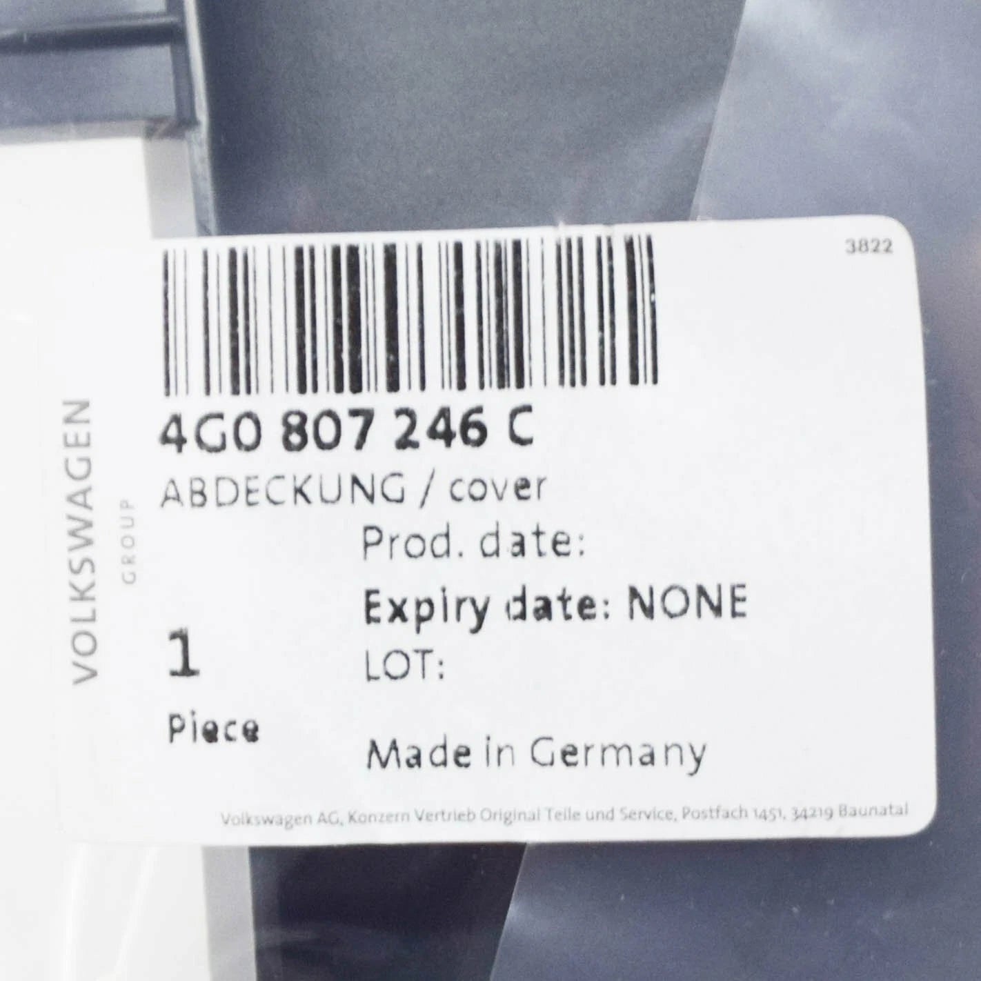 NEW AUDI A6 C7 FRONT BUMPER RIGHT COVER TRIM 4G0807246C ORIGINAL