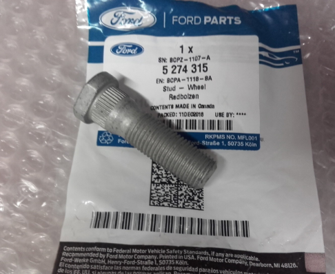 new ford galaxy mk3 cd390 front wheel hub bolt 5274315 bcpa-1118-ba original