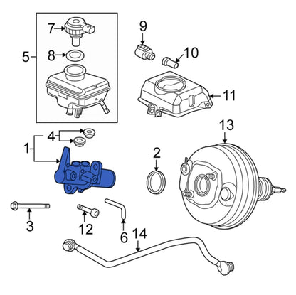 NEW AUDI A4 B8 BRAKE MASTER CYLINDER 4H0611021 ORIGINAL