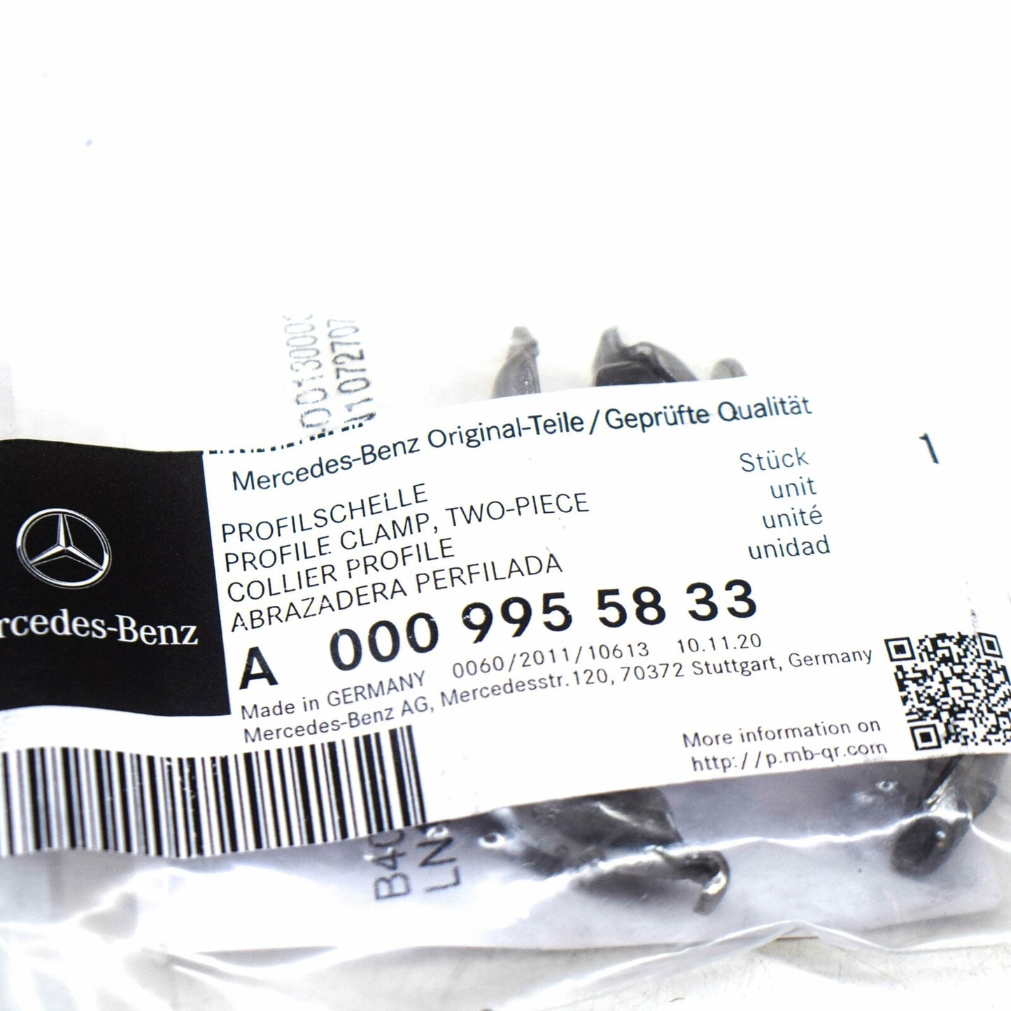 NEW MERCEDES-BENZ E W213 EXHAUST SYSTEM PROFILE CLAMP A0009955833 ORIGINAL