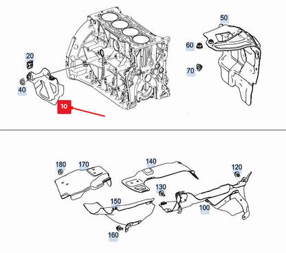 NEW MERCEDES-BENZ E W212 CRANKCASE SHIELD A2740108502 ORIGINAL