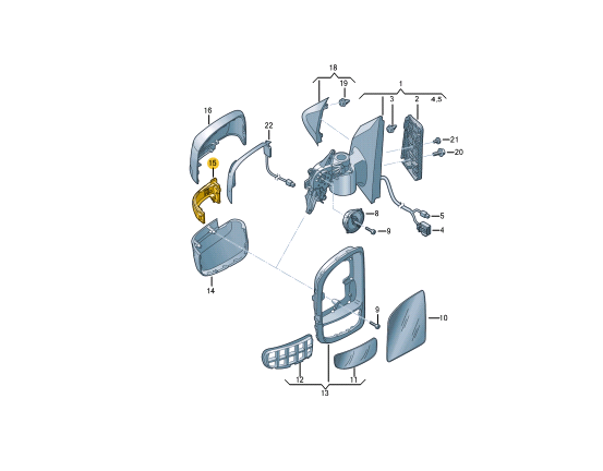 NEW VW CRAFTER SZ FRONT LEFT DOOR MIRROR TURN INDICATOR RHD 7C2949101B ORIGINAL