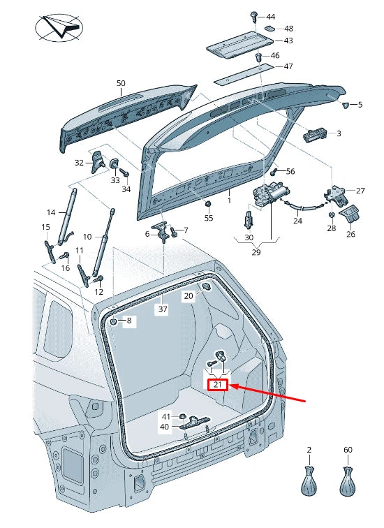 NEW VW TOUAREG CR ADJUSTMENT ELEMENT STOP BUFFER 760827239