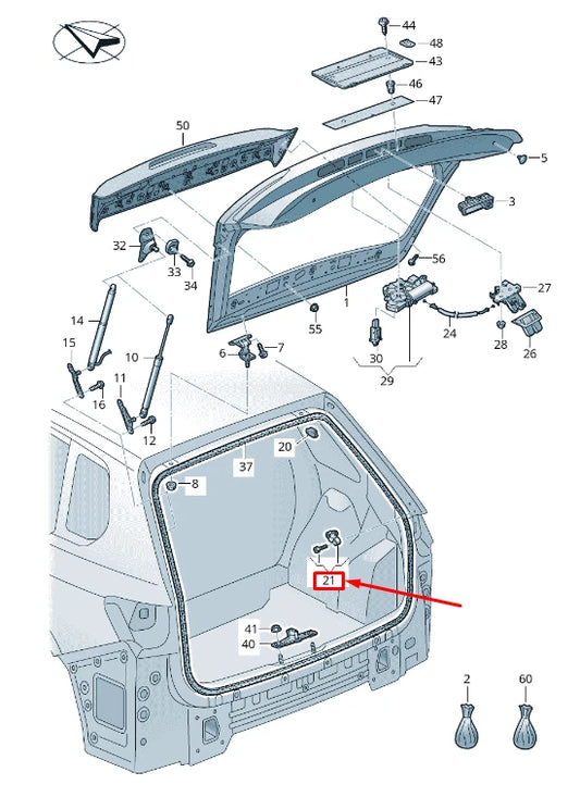 NEW VW TOUAREG CR ADJUSTMENT ELEMENT STOP BUFFER 760827239