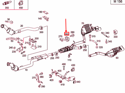 NEW MERCEDES-BENZ CL C216 EXHAUST SYSTEM DAMPING INSERT A1294920282 ORIGINAL