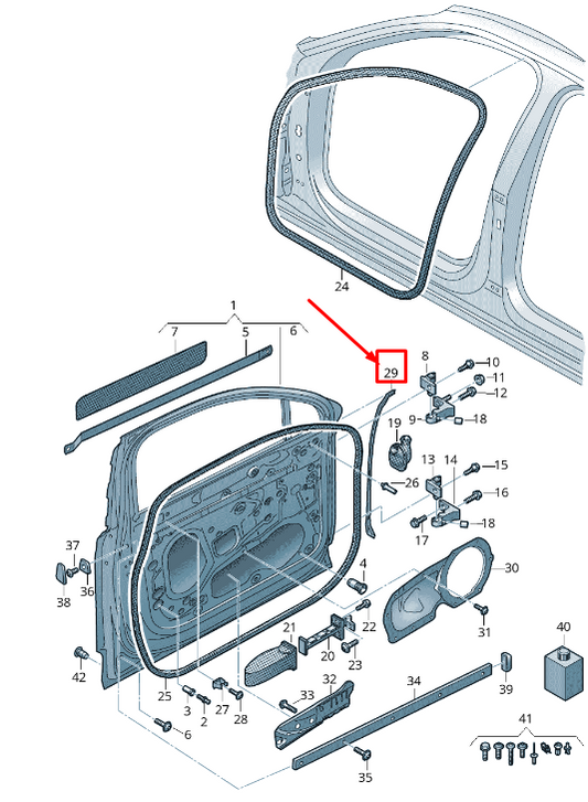 new audi q7 4m front right outer door seal rubber 4m0837718d original
