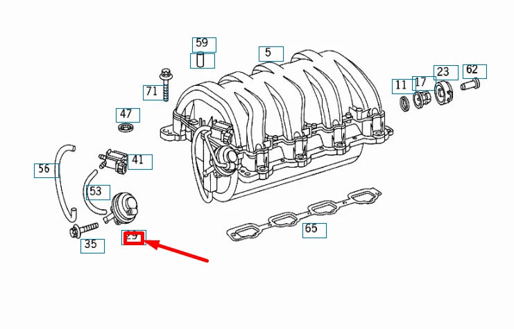NEW MERCEDES-BENZ ML W163 RESONANCE VALVE VACUUM BOX A1121410069 ORIGINAL