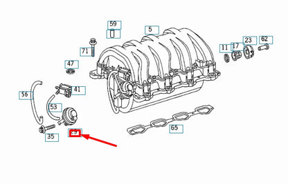 NEW MERCEDES-BENZ ML W163 RESONANCE VALVE VACUUM BOX A1121410069 ORIGINAL