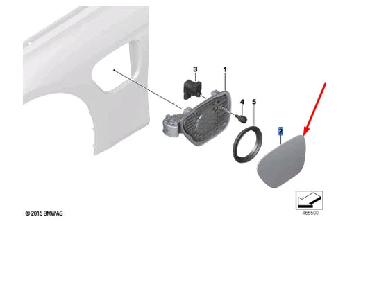 NEW BMW 3 F30 HYBRID DOOR CHARGING PORT DOOR FLAP COVER 41007373856 ORIGINAL