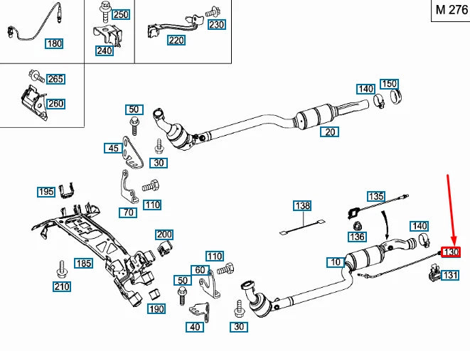 NEW MERCEDES-BENZ C W204 EXHAUST SYSTEM TEMPERATURE SENSOR A0009052205