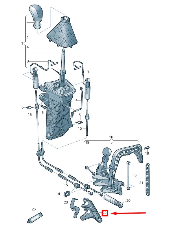 NEW VW CRAFTER 2F MK1 SELECTOR MECHANISM CABLE RETAINER 2E0711287