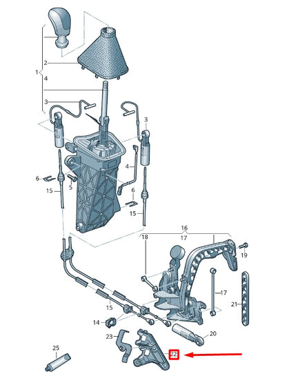 NEW VW CRAFTER 2F MK1 SELECTOR MECHANISM CABLE RETAINER 2E0711287