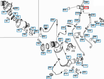 NEW MERCEDES BENZ ML W166 EXHAUST PRESSURE SENSOR A6429050200 ORIGINAL