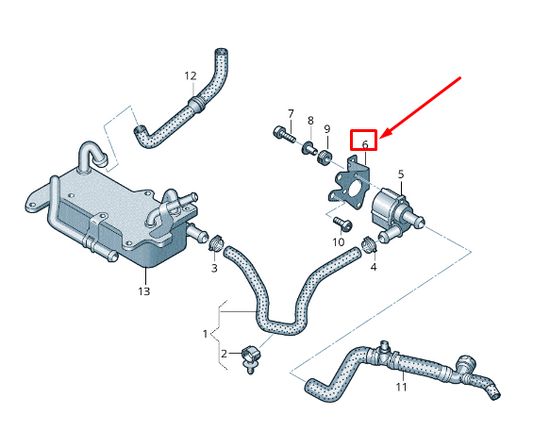 NEW VW TOUAREG CR ADDITIONAL COOLANT PUMP BRACKET 4M0121240BA ORIGINAL