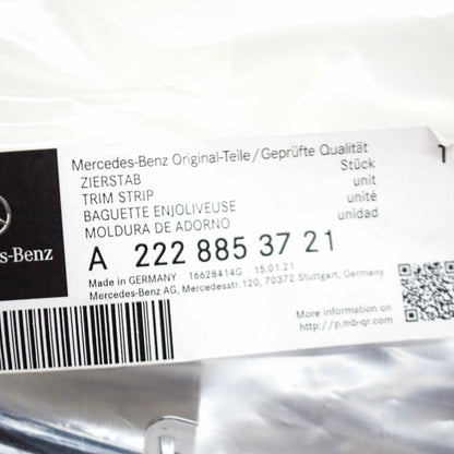 NEW MERCEDES-BENZ S W222 AMG REAR LEFT BUMPER MOLDING TRIM A2228853721 ORIGINAL