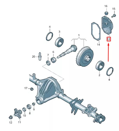 NEW VOLKSWAGEN CRAFTER 2F MK1 REAR DIFFERENTIAL AXLE HOUSING 2E0501249A