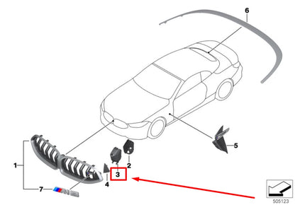 NEW BMW 8 F91 FRONT BUMPER CAMERA MOUNTIG COVER 51138079976 8079976 ORIGINAL