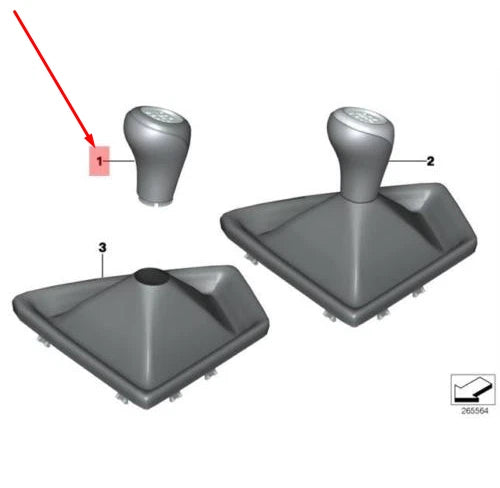 NEW BMW 1 F20 6 SPEED GEAR SHIFT KNOB 25117596009 7596009 ORIGINAL