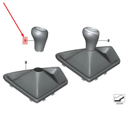 NEW BMW 1 F20 6 SPEED GEAR SHIFT KNOB 25117596009 7596009 ORIGINAL