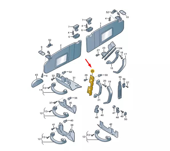 NEW VW TRANSPORTER T5 LEFT B-PILLAR SECURING BRACKET 7H5858149A ORIGINAL