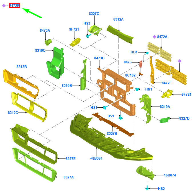new ford tourneo connect mk2 air deflector spacer vane 2245452 original
