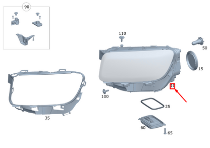 new mercedes-benz glb x247 front left headlight rhd a2479068703 original