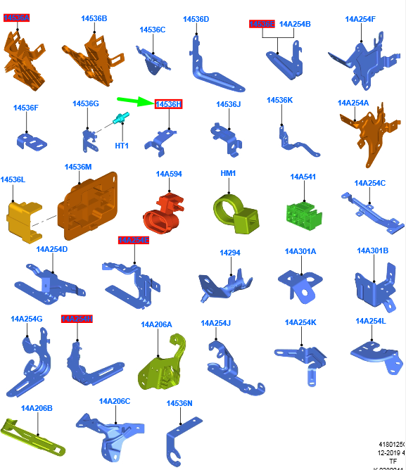 new ford transit custom mk1 wiring clamp bracket 1769541 original